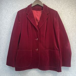 Vintage Blazer Woman's Size 16 (Large) Velvet Fraternity Boyfriend Blazer Lined